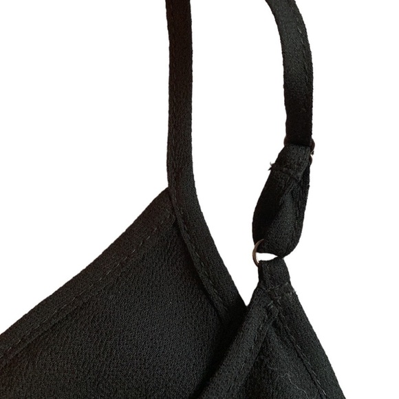 Elaine Kim Black Asymmetrical Lined Slip Dress Size Large - Picture 8 of 12